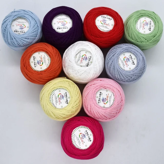 5# Lace Yarn for Hand Knitting Crochet Thin 3 ply Thread for DIY Knitting  Gift Colorful